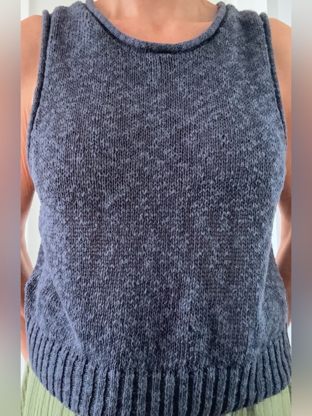 Navy Knit Tank Sweater - Women's Sleeveless Sweater